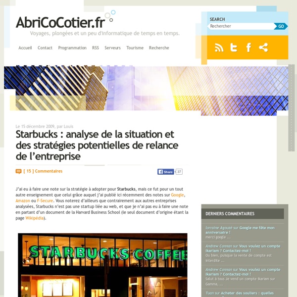Starbucks : analyse de la situation et des stratégies potentielles de relance de l'entreprise – AbriCoCotier.fr