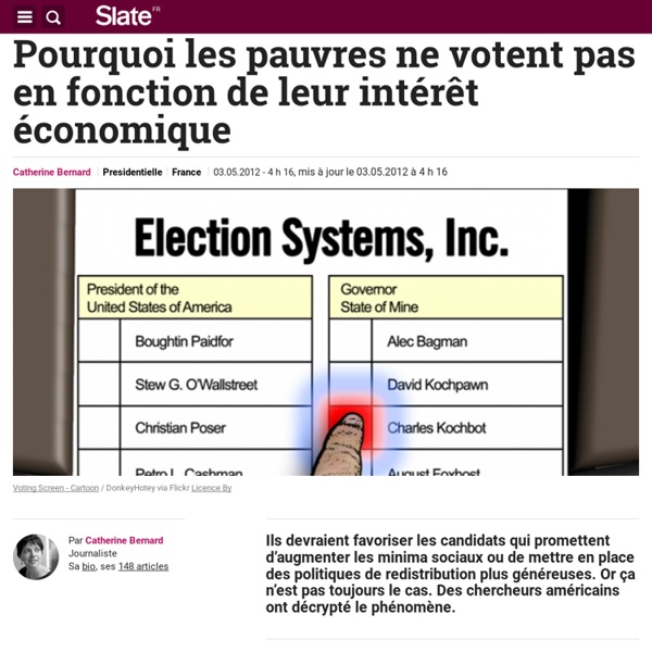 Pourquoi les pauvres ne votent pas en fonction de leur intérêt économique