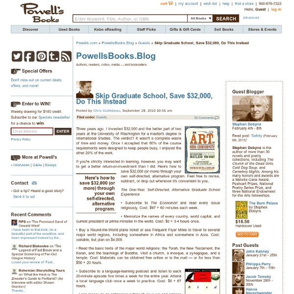 Books.Blog – Skip Graduate School, Save $32,000, Do This Instead