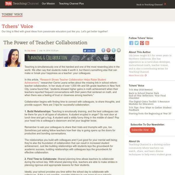 The Power Of Teacher Collaboration