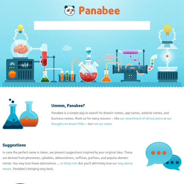 Panabee: Name Generator For Domain Names, Business Names, and App Names