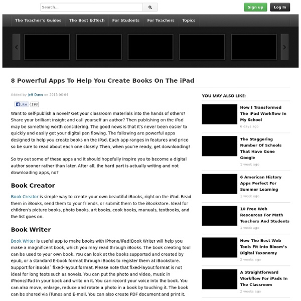 8 Powerful Apps To Help You Create Books On The iPad