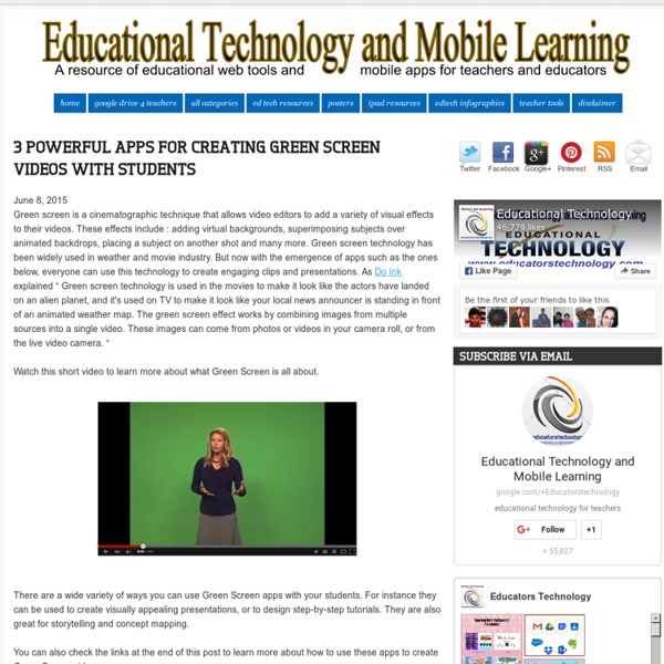 3 Powerful Apps for Creating Green Screen Videos with Students