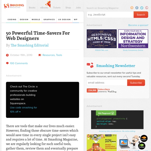 50 Powerful Time-Savers For Web Designers