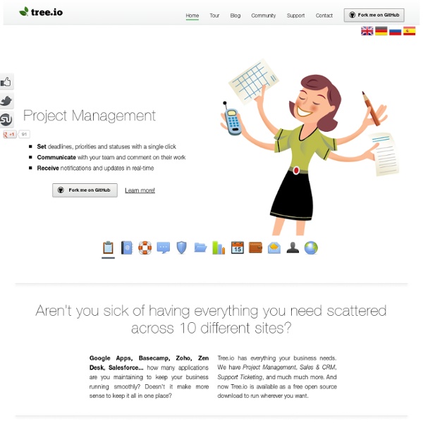 Tree.io - Powerful Online Business Management Software: Online Project Management Software, Online Sales and CRM, Service Support and Accounting Sofware