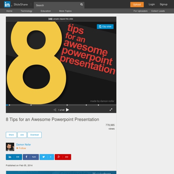 8 tips for an awesome powerpoint presentation