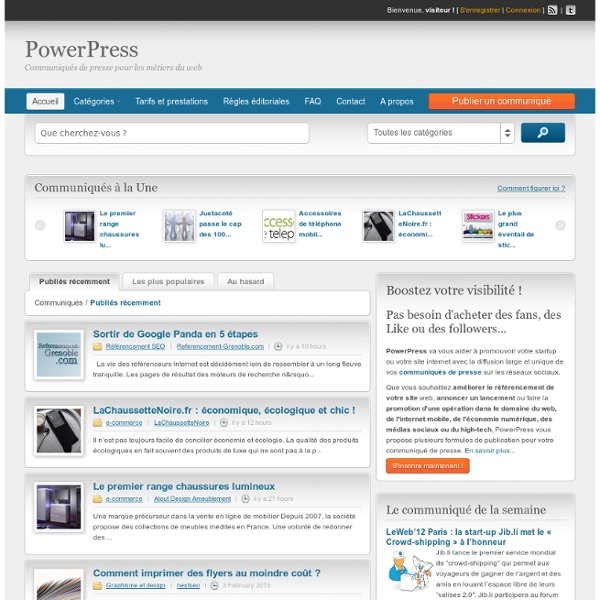 PowerPress - Communiqués de presse gratuits pour geeks