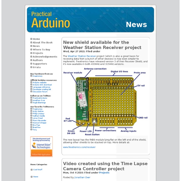 Practical Arduino: News