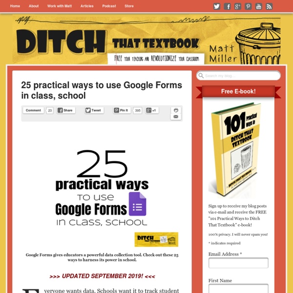 20 practical ways to use Google Forms in class, school