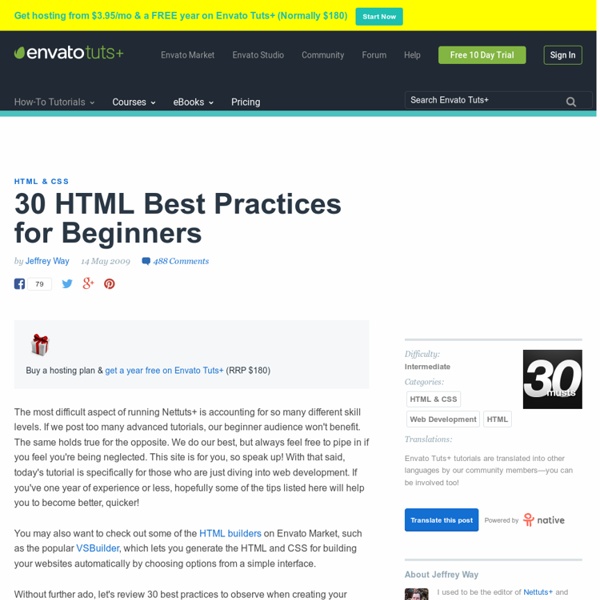 30 HTML Best Practices for Beginners
