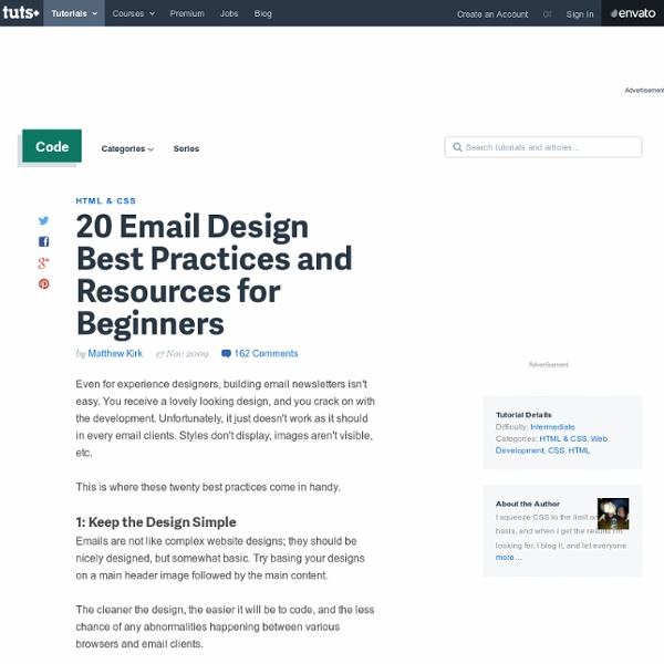 20 Email Design Best Practices and Resources for Beginners