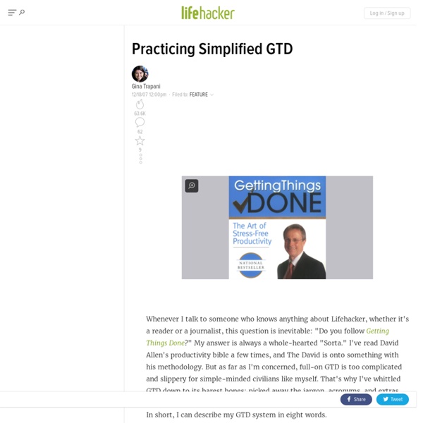 Feature: Practicing Simplified GTD
