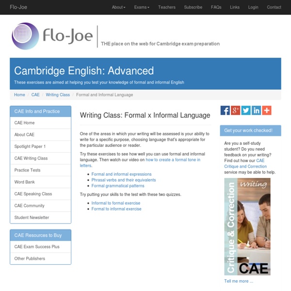 Certificate in Advanced English Paper 2 Writing