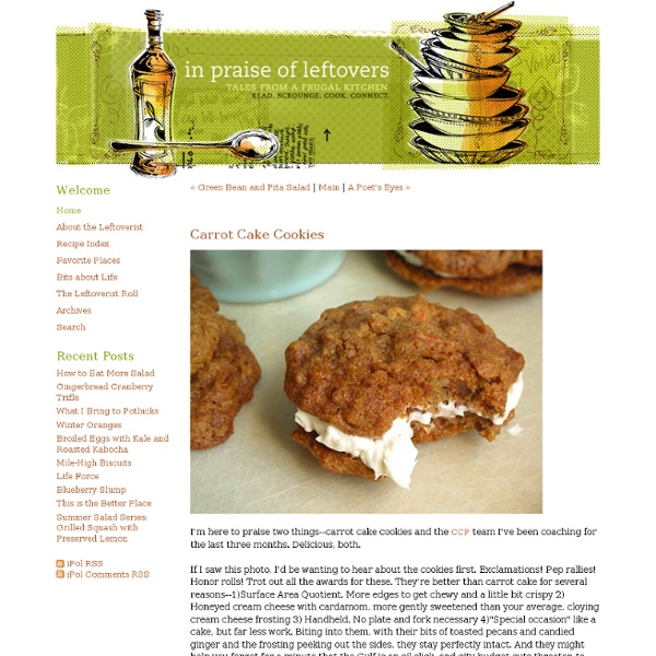 In Praise of Leftovers &#124; Carrot Cake Cookies - StumbleUpon