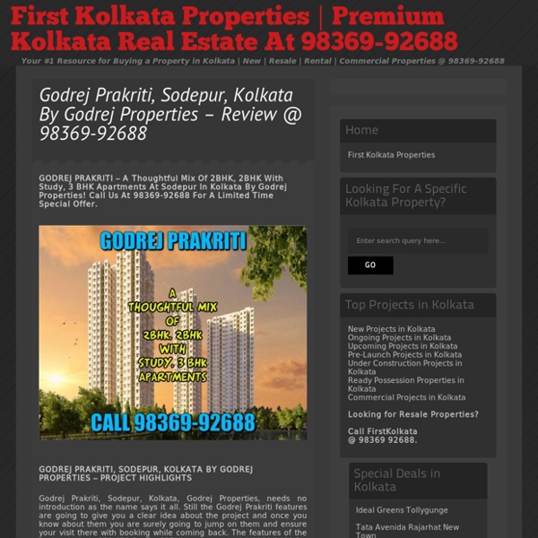Godrej Prakriti Sodepur Kolkata