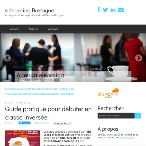 Guide pratique pour débuter en classe inversée - e-learning Bretagne