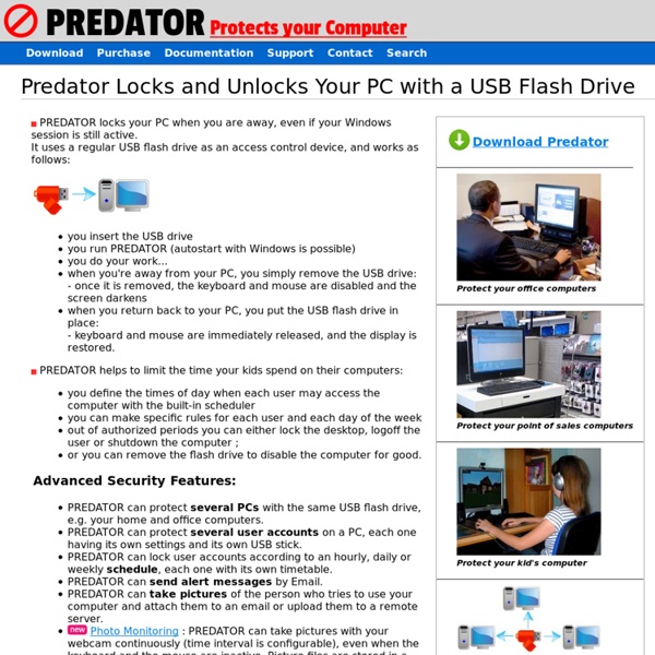 PREDATOR protects your PC with a USB flash drive