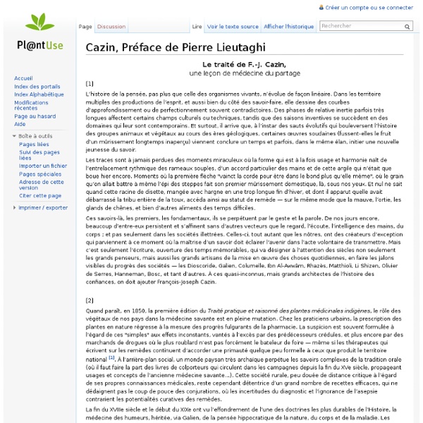 Cazin, Préface de Pierre Lieutaghi