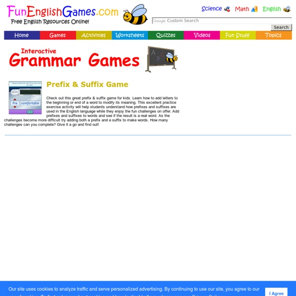 Prefix & Suffix Game for Kids - Prefixes & Suffixes Practice Exercise Activity