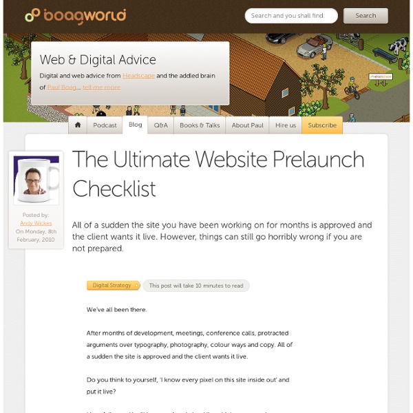The Ultimate Website Prelaunch Checklist
