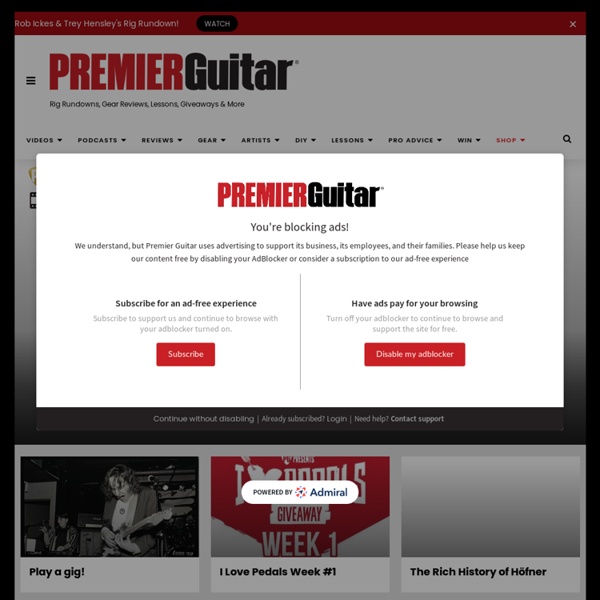 Premier Guitar: Gear news, reviews, videos and more.