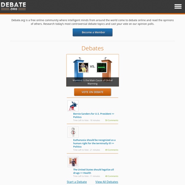 The Premier Online Debate Website