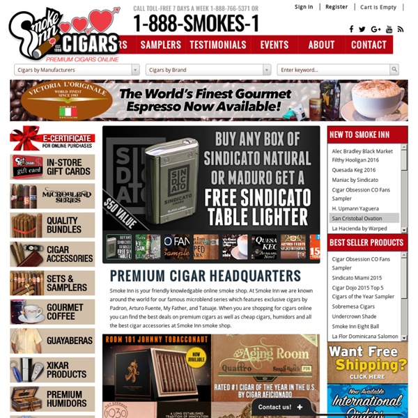 Premium cigars for sale at Smoke Inn smoke shop.