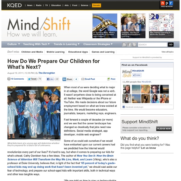 How Do We Prepare Our Children for What’s Next?