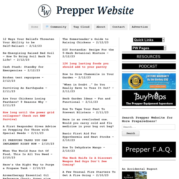 Prepper Website - Preparedness, Survival & Alternative News
