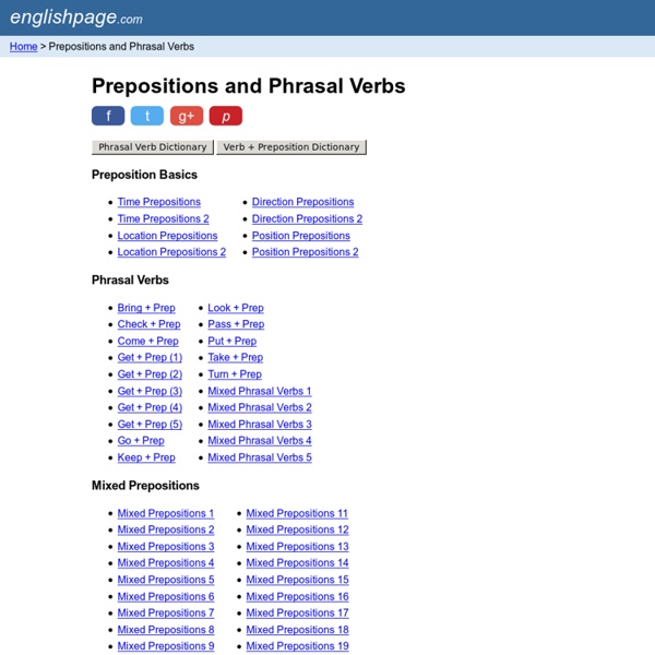 Prepositions and Phrasal Verbs