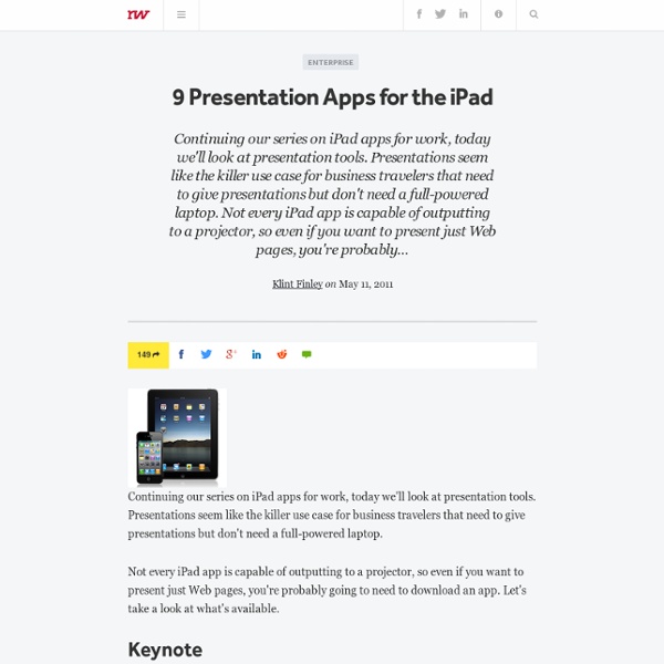 9 Presentation Apps for the iPad