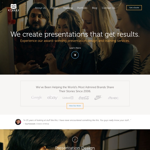Ethos3 - A Presentation Design Agency