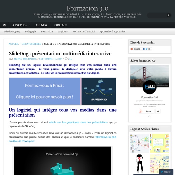SlideDog présentation multimédia interactive Pearltrees
