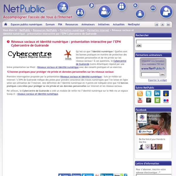 Réseaux sociaux et identité numérique : présentation interactive par l’EPN Cybercentre de Guérande