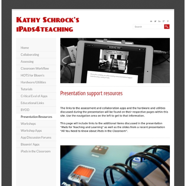 iPad Presentation Support Page - Kathy Schrock's iPads4teaching
