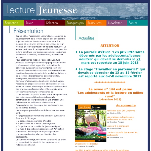 Présentation de Lecture-Jeunesse