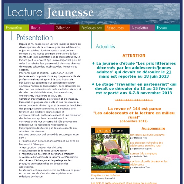 Présentation de Lecture-Jeunesse