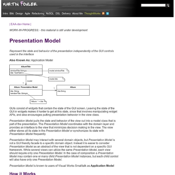 Presentation Model