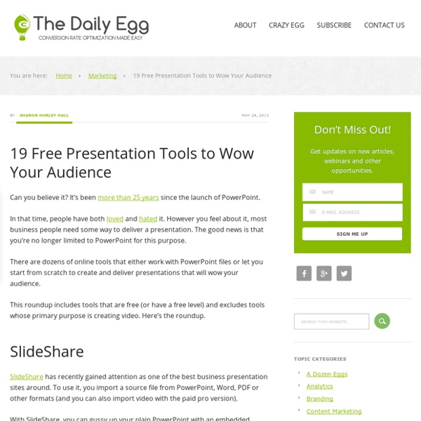19 Free Presentation Tools to Wow Your Audience