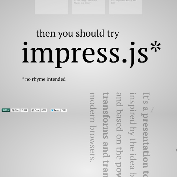 Presentation tool based on the power of CSS3 transforms and transitions in modern browsers