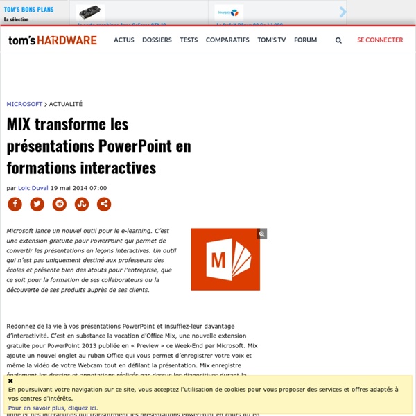 MIX transforme les présentations PowerPoint en formations interactives