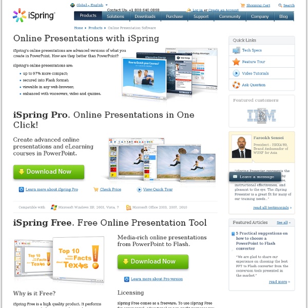 iSpring - Make Online Presentation in PowerPoint