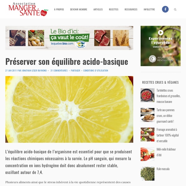 Préserver son équilibre acido-basique