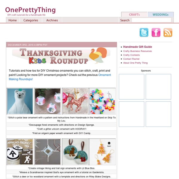 One Pretty Thing - DIY craft tutorials