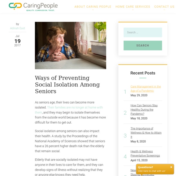 Ways of Preventing Social Isolation Among Seniors