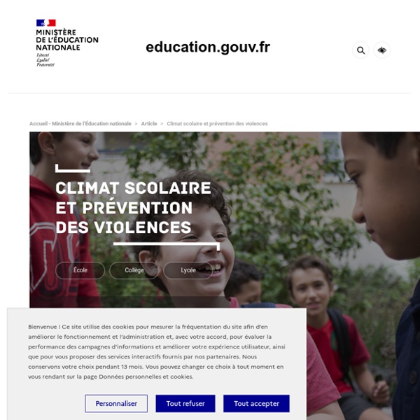 Climat scolaire et prévention des violences