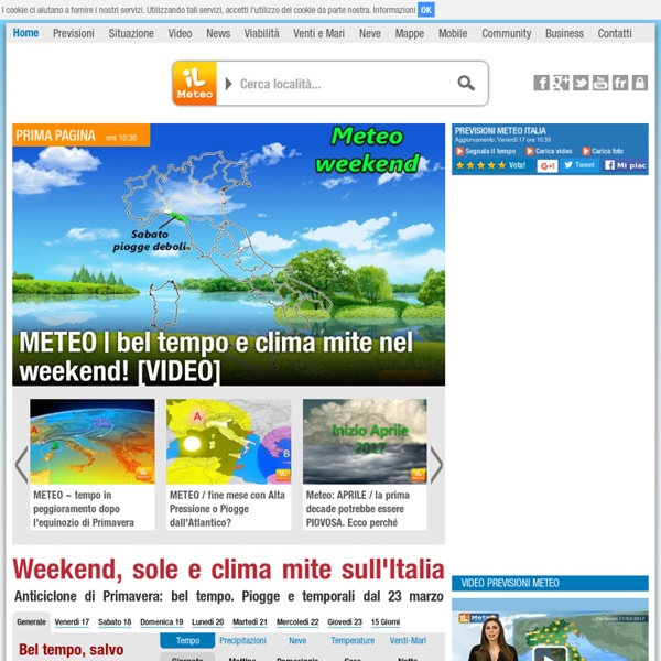 METEO * Previsioni del Tempo Homepage