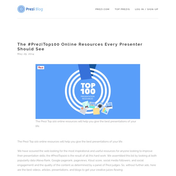 The #PreziTop100 Online Resources Every Presenter Should See