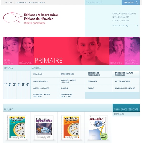 Primaire - Catalogue des produits