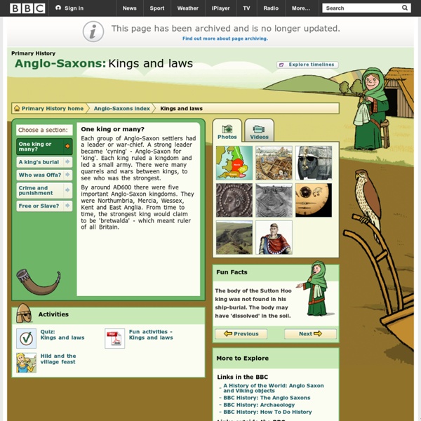 Primary History - Anglo-Saxons - Kings and laws